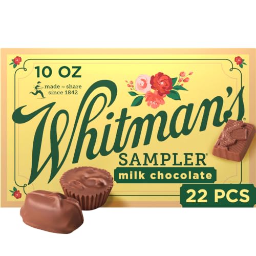 Whitman's Sampler Mother's Day Milk Chocolates Gift Box, 10 Ounce (22 Pieces)